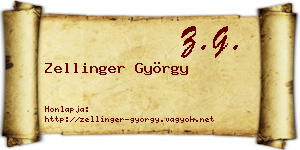 Zellinger György névjegykártya