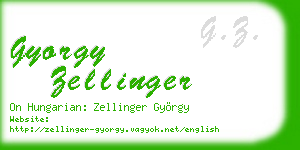 gyorgy zellinger business card